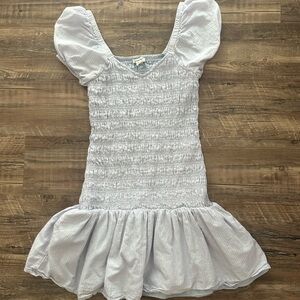 American eagle blue smocked dress